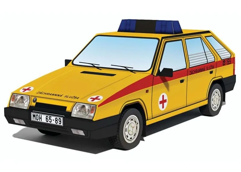 Papierový model - Škoda Forman Záchranná služba